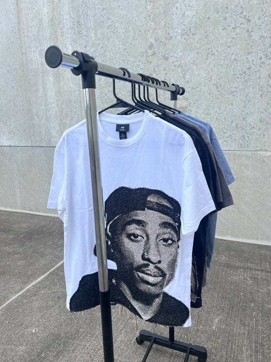 Big Face Oversized Celebrity Tapestry Tee (2PAC)